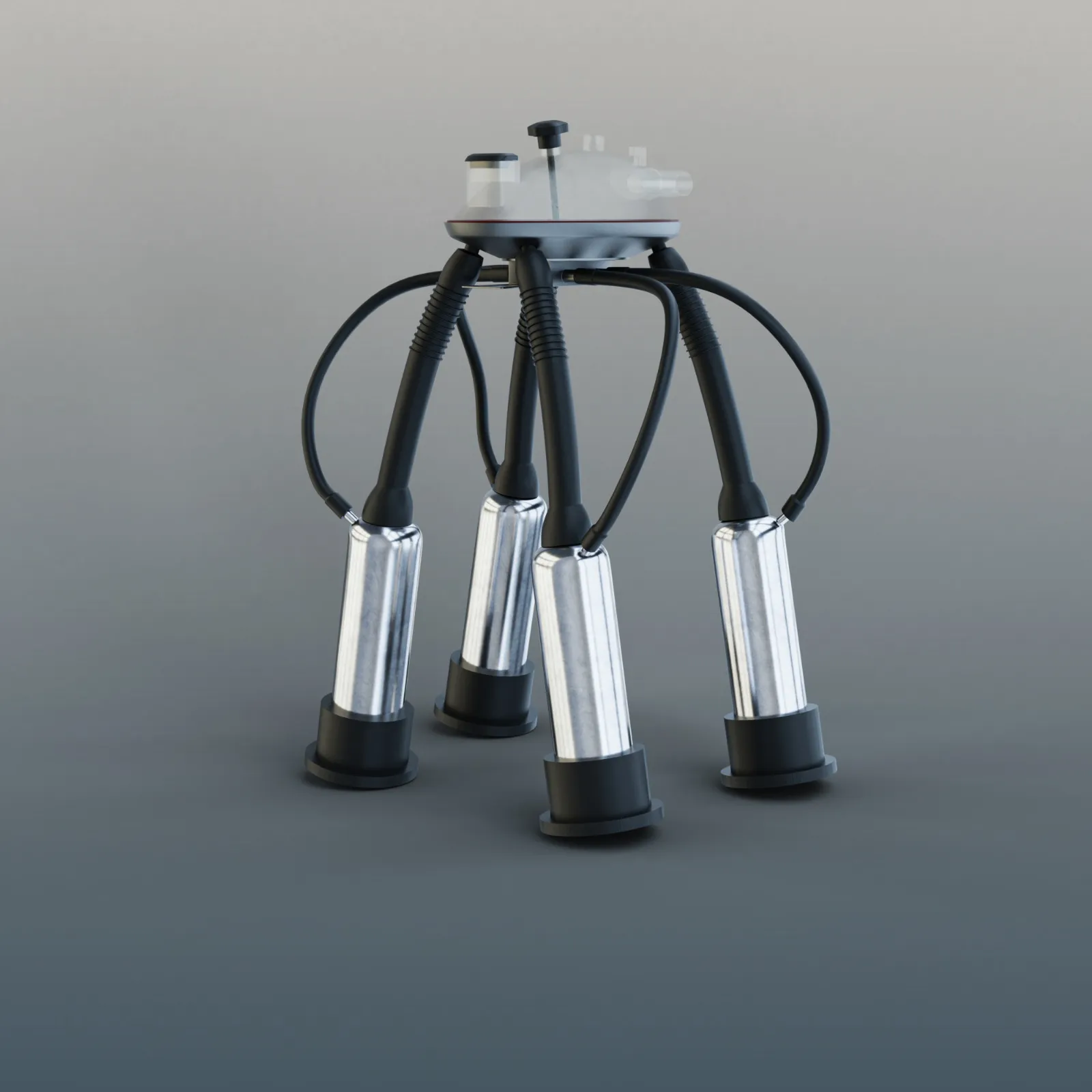 Mechanical claw 3D model render