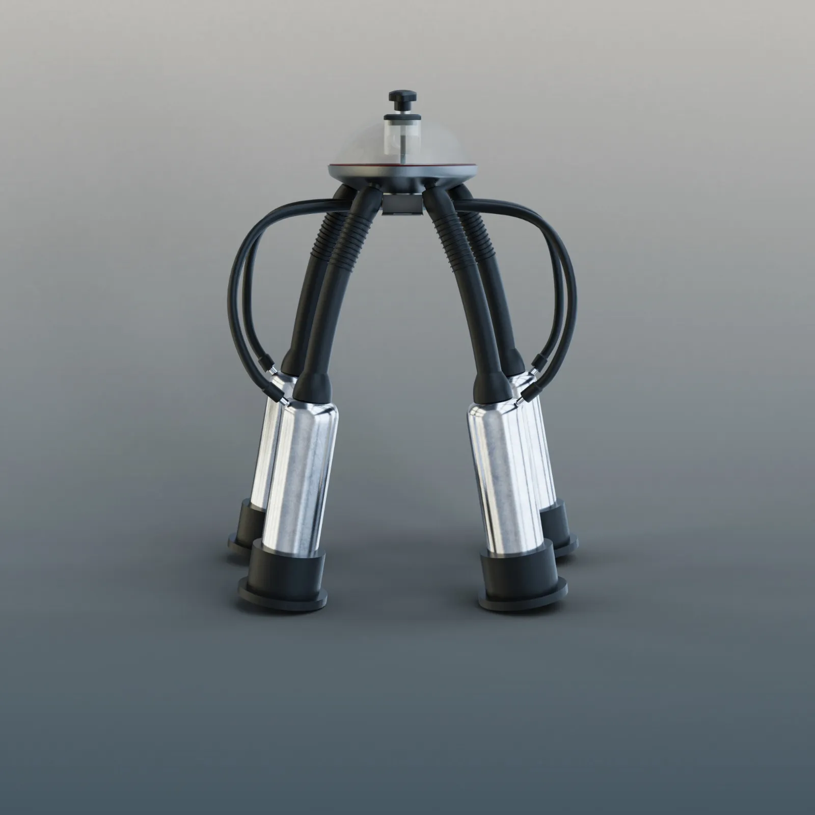 Mechanical claw 3D model side view