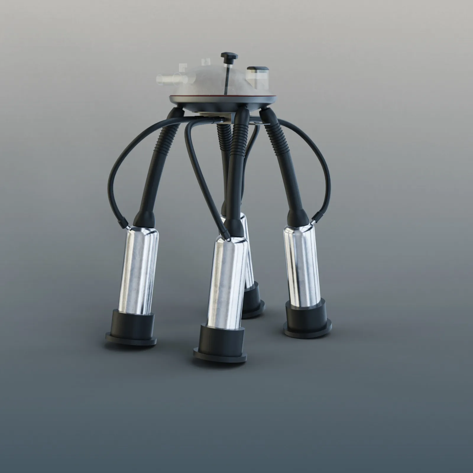 Detailed robotic claw 3D render