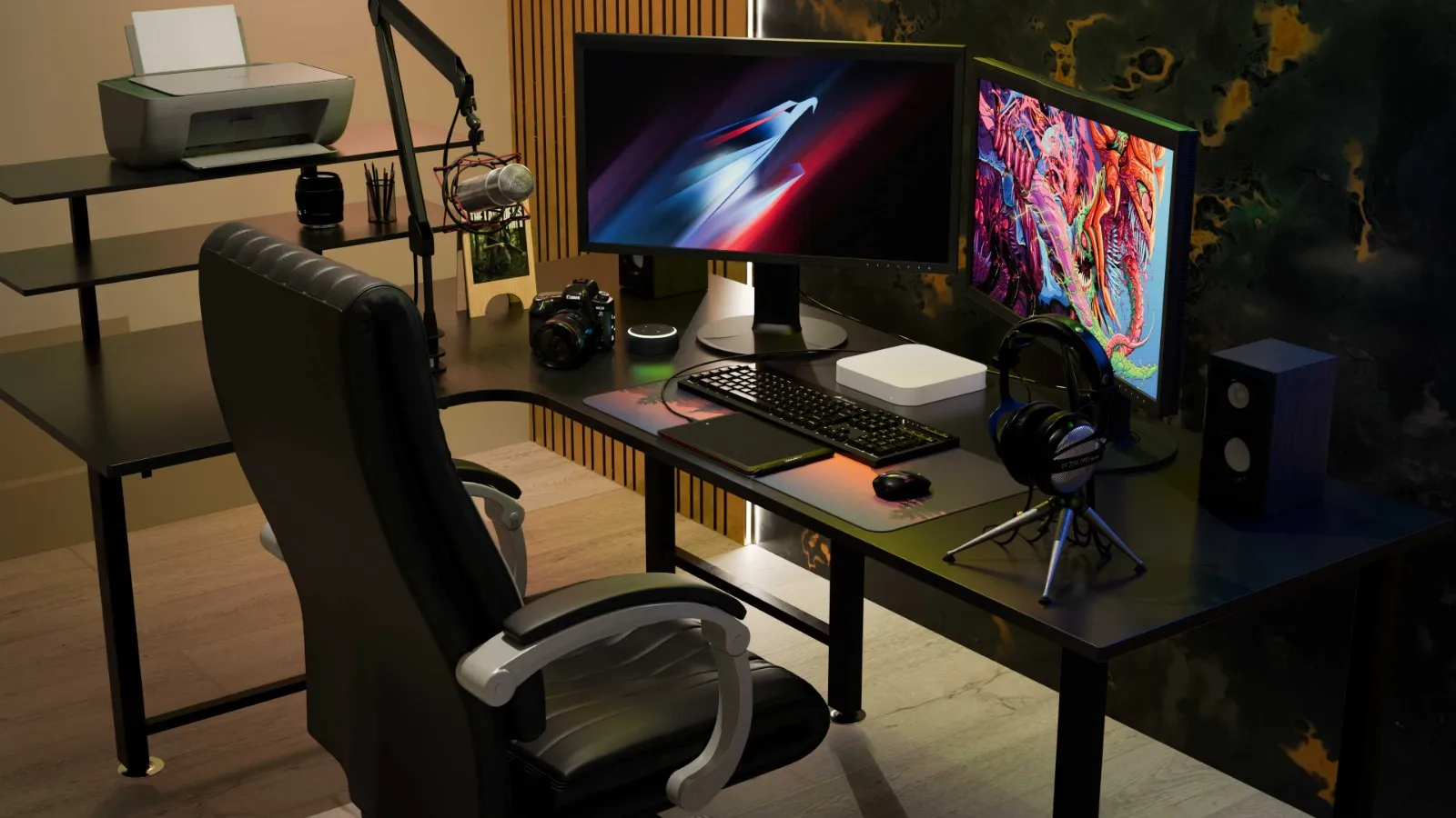 3D computer setup modeling render